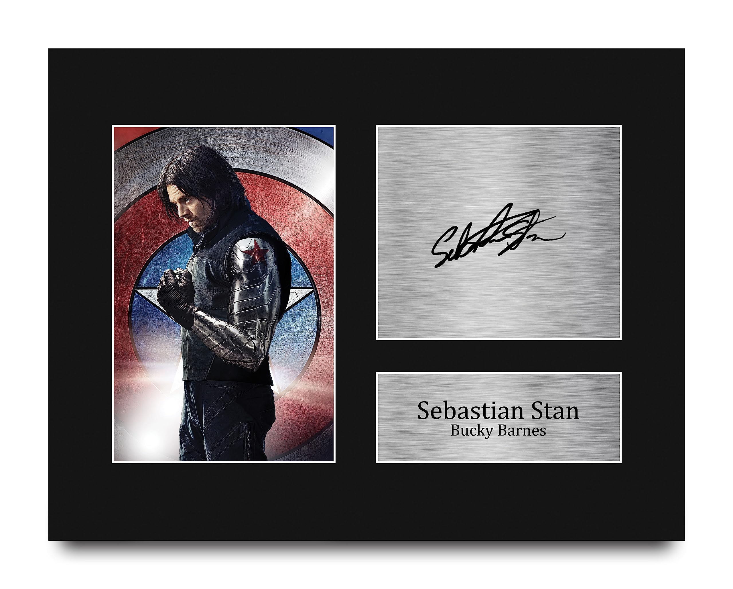 Sebastian Stan セバスチャンスタン　直筆サイン　アベンジャーズ Amazon.com: HWC Trading Sebastian Stan Bucky Barnes Gifts Printed